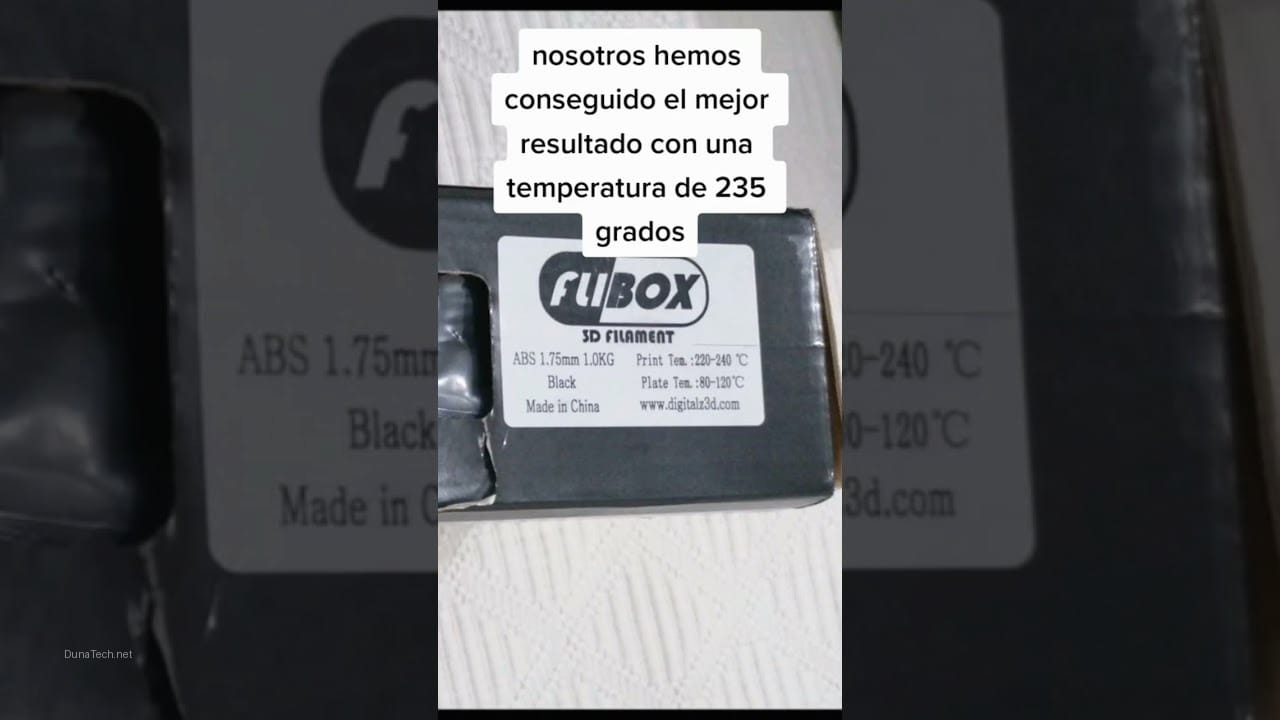 filamento 3d a que temperatura funde el abs