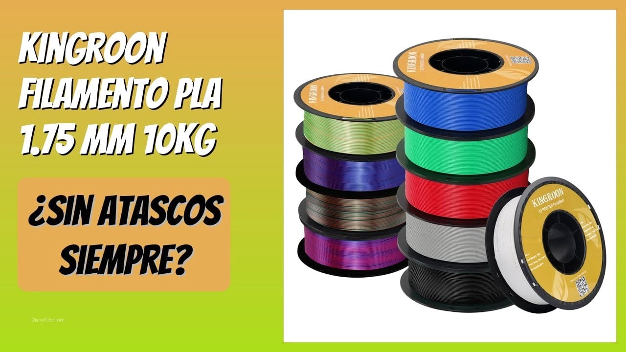¿Cuántos metros de filamento hay en un PLA 1.75 mm de 1 kg?