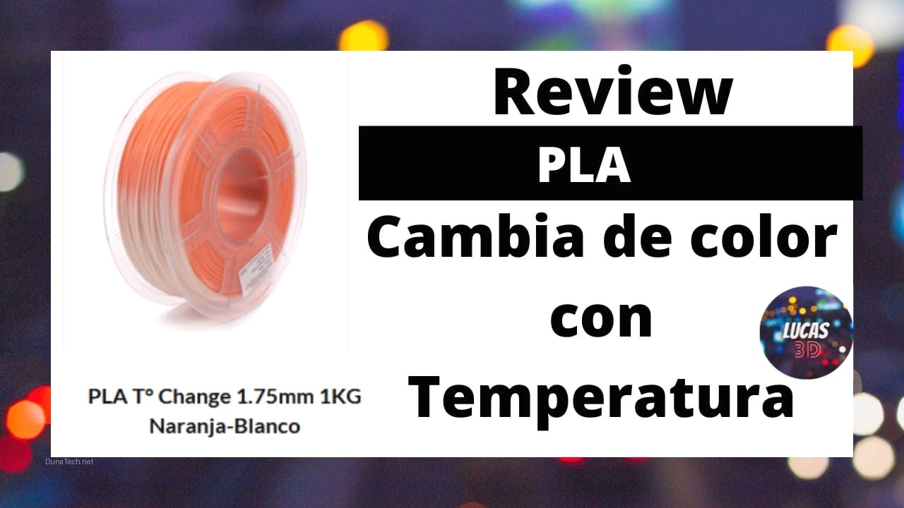 filamento pla impresora 3d cambio de color con temperatura