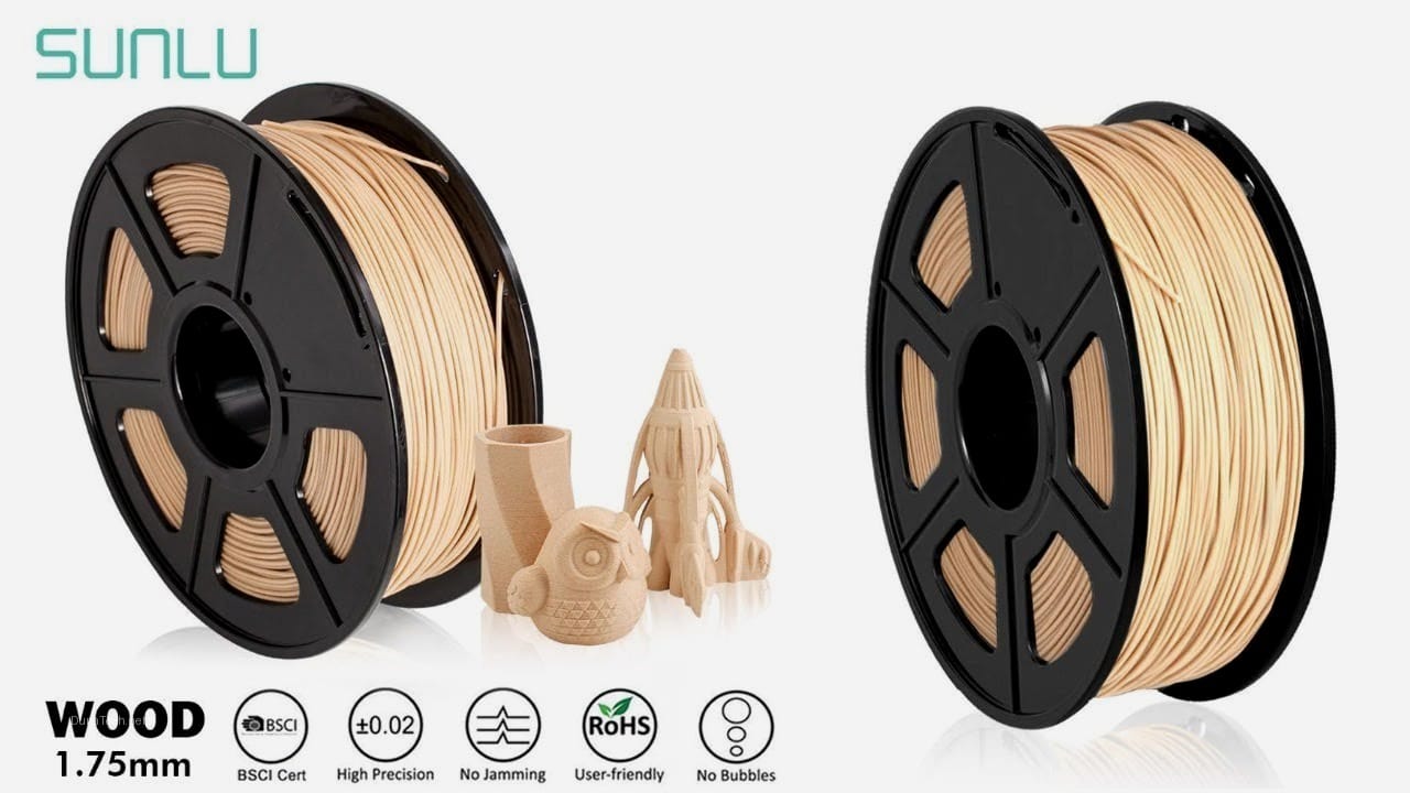 geeetech 1.75mm madera filamento de 1kg para impresión 3d wood