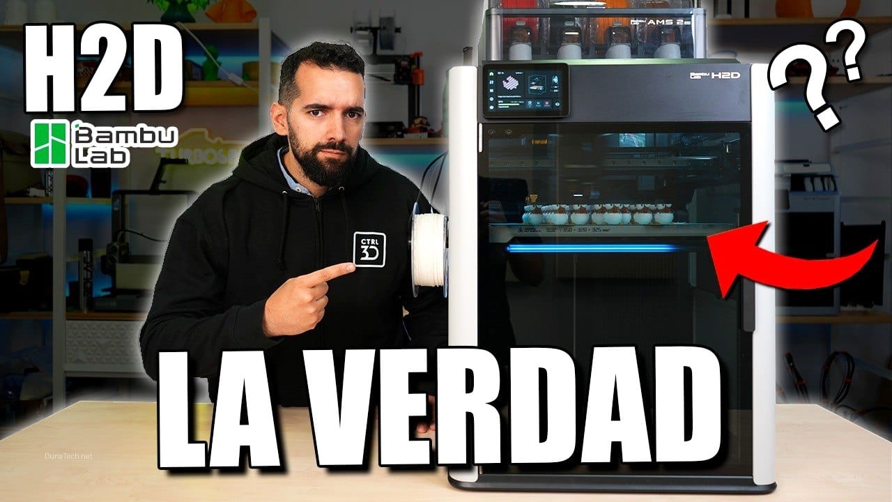 impresora 3d con cama caliente y doble boquilla