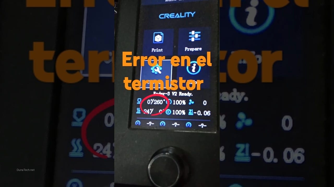 impresora 3d da error de cama caliente