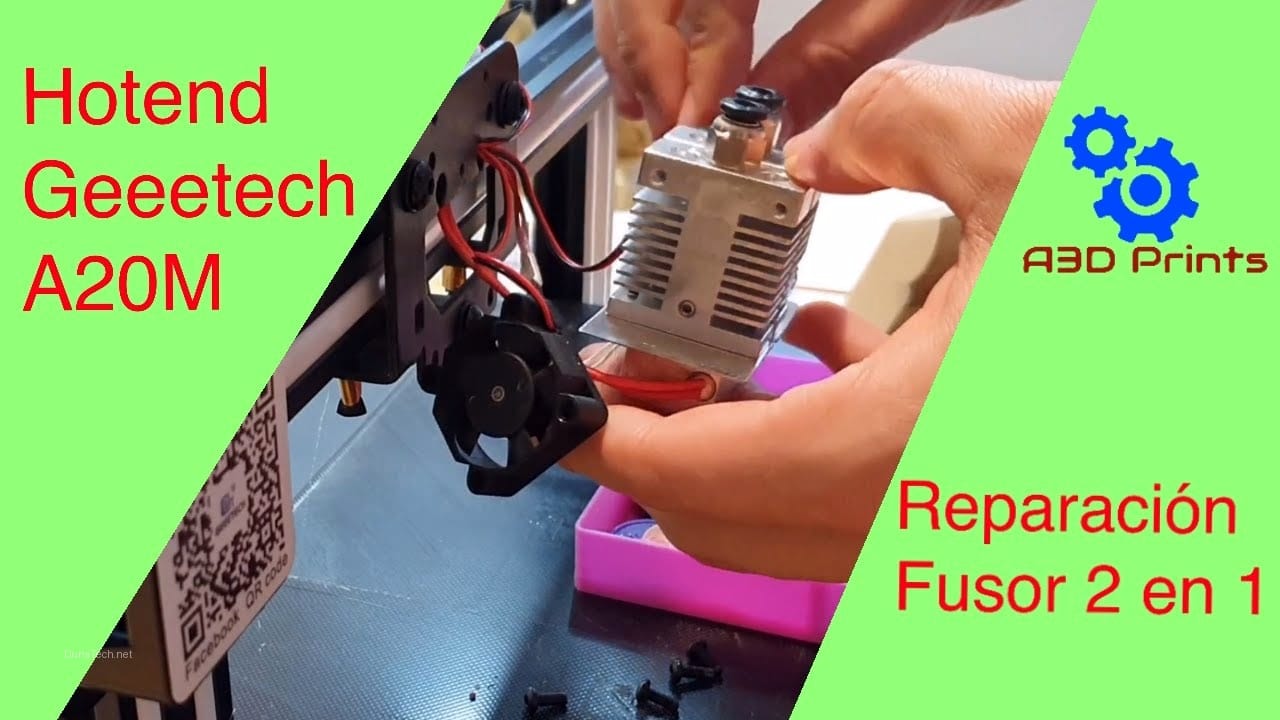 impresora 3d hotend sale plastico por todos lados