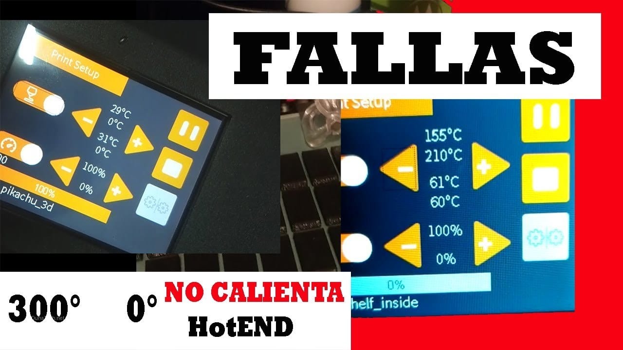 impresora 3d no calienta cama ni extrusor